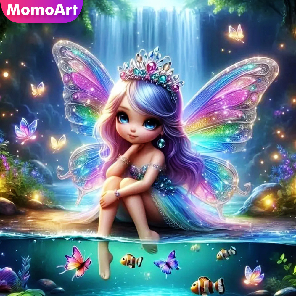 Photo Mosaic Print - Momoart anak perempuan potret mosaik berlian
