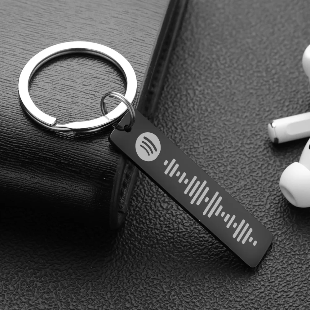 Gantungan kunci kode Spotify p - Initial Ring Custom ulasan dan harga
