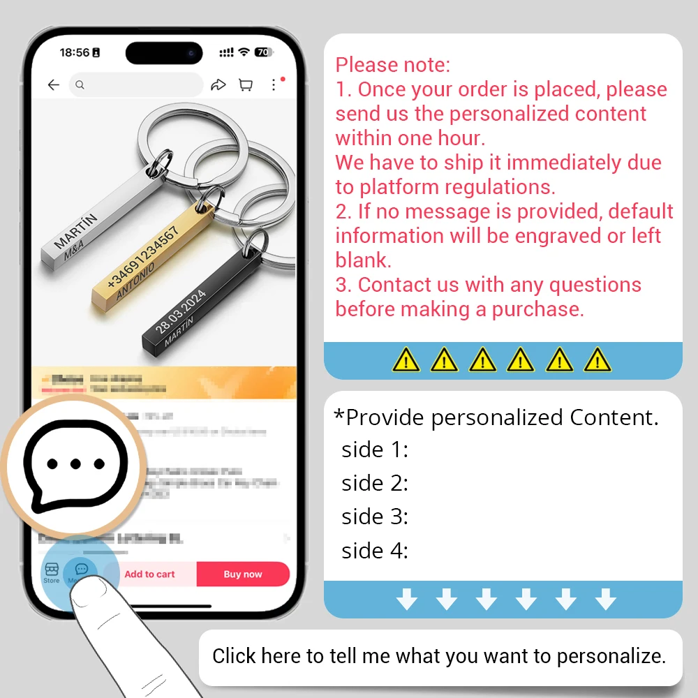 Gantungan kunci Bar 3D pribadi - Initial Ring Custom ulasan dan harga