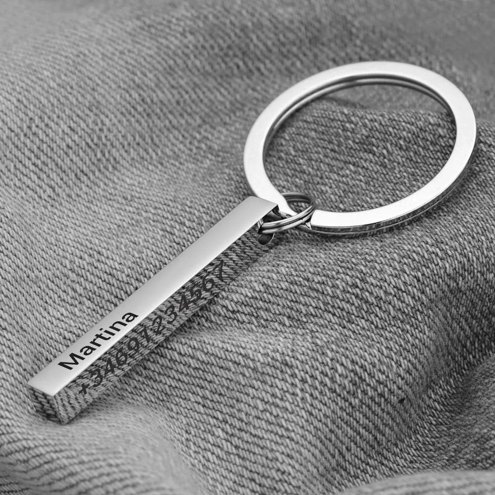 Gantungan kunci Bar 3D pribadi - Initial Ring Custom ulasan dan harga