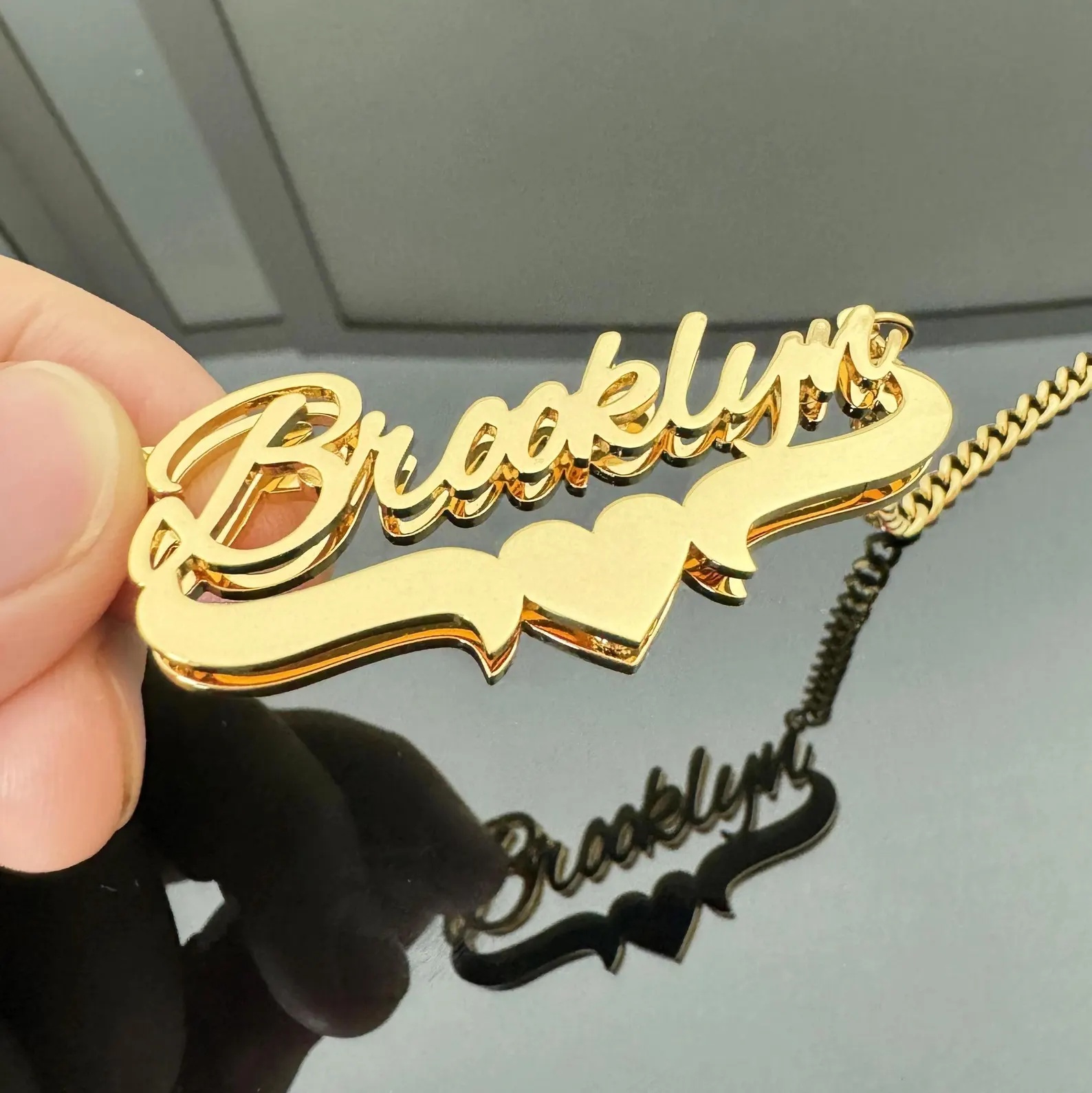 Amaxer Kalung Pelat Nama Ganda - Name Necklace Custom ulasan dan harga