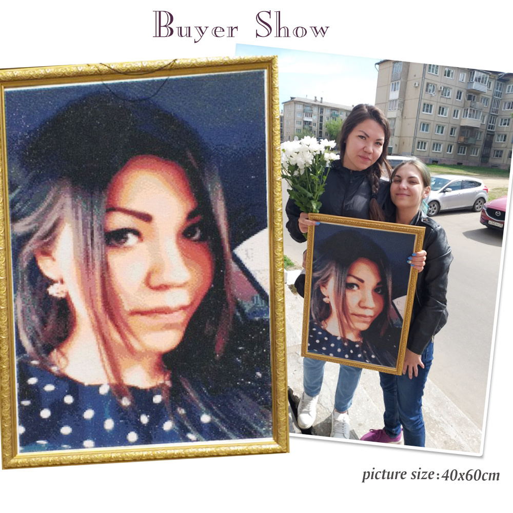 HUACAN Kit Lengkap Lukisan Ber - Photo Mosaic Print ulasan dan harga