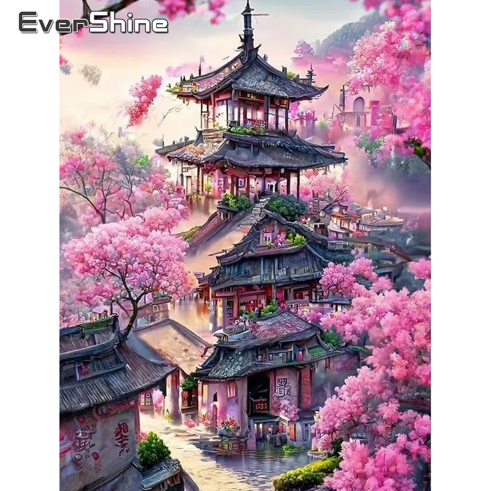 Momoart rumah bordir berlian l - Photo Mosaic Print ulasan dan harga